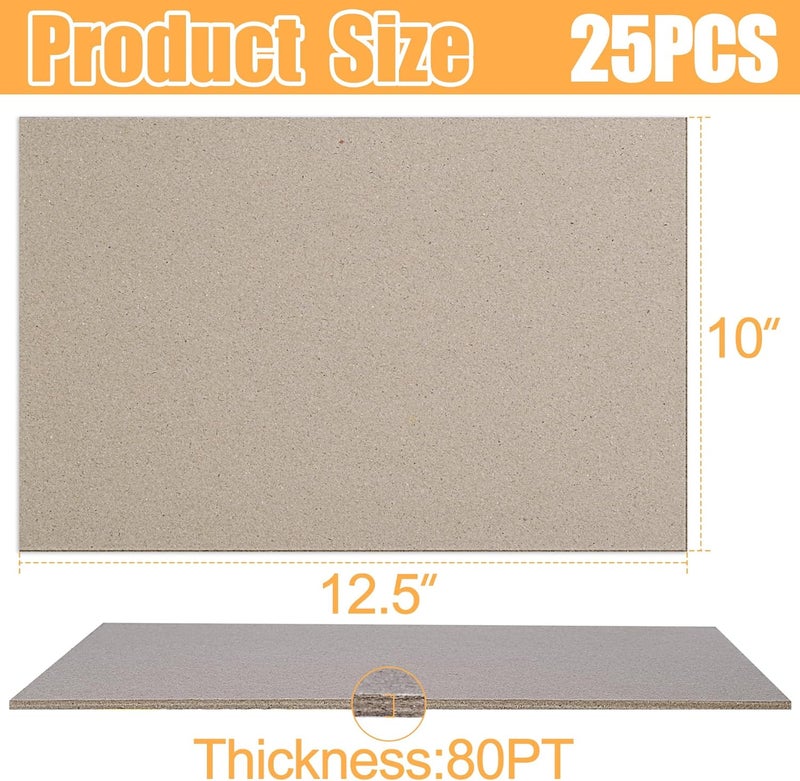 Inchoco Chipboard Sheets (12.5 Inch x 10 Inch, Pack, 25) - Image 2